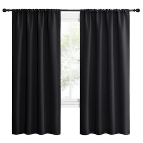 NICETOWN blackout curtains with pleated top pocket deliver neat fullness and style.