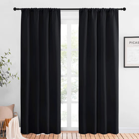 NICETOWN living-room blackout shades panel setup blocks excess light for calmer mornings