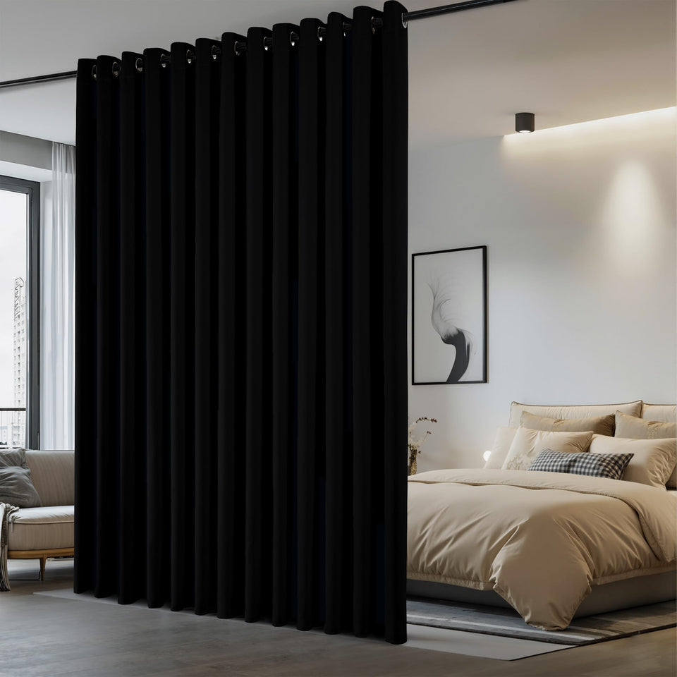 NICETOWN lower noise room divider curtain with soft fabric offers flexible privacy.