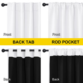 NICETOWN washable curtains tag; easy care in machine wash