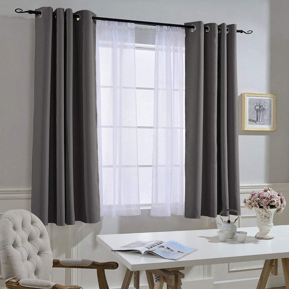 NICETOWN grey blackout curtains are machine washable for easy care.