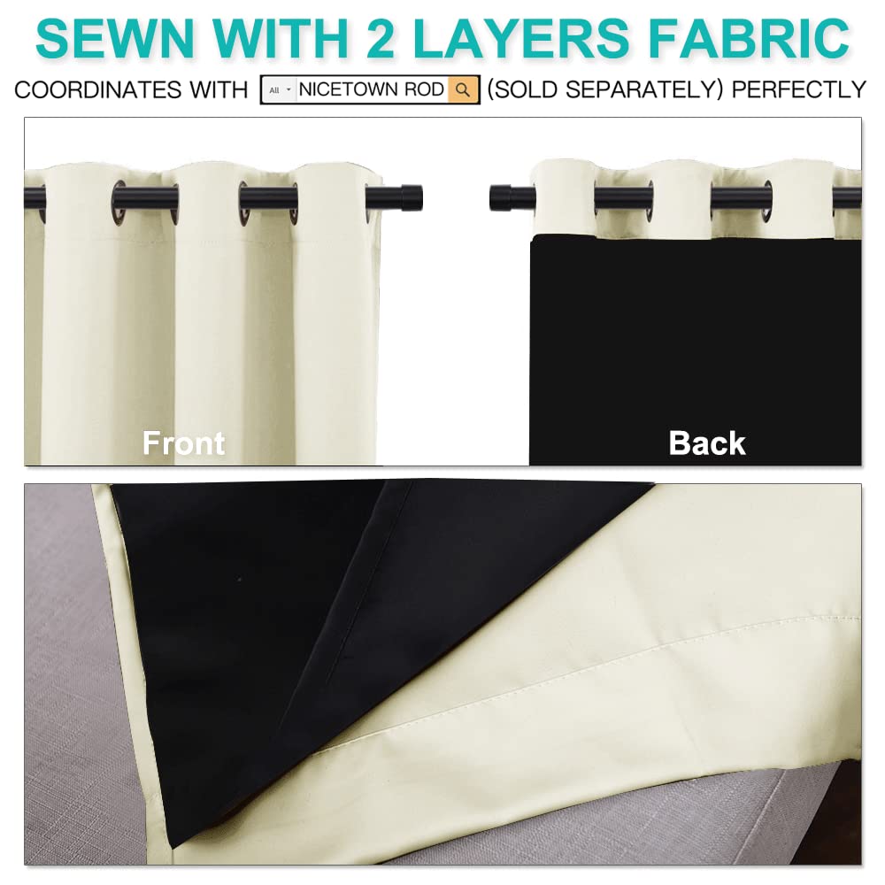 NICETOWN machine-washable polyester curtains offer simple care and enduring color.