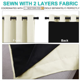NICETOWN machine-washable polyester curtains offer simple care and enduring color.
