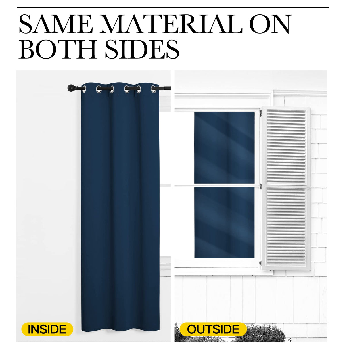 NICETOWN blackout curtains with wrinkle-free finish ready to hang