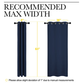 NICETOWN navy curtain in living room setup with noise reduction appearance