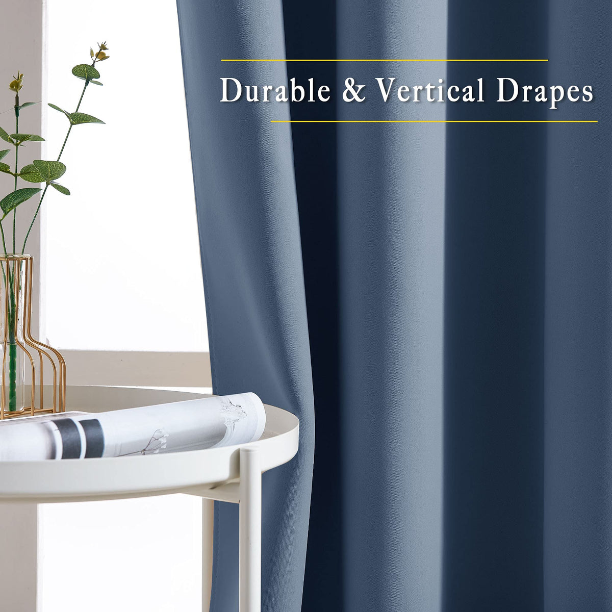 NICETOWN privacy-drapes protect furniture from sun while maintaining living room aesthetics