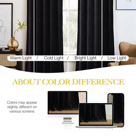 NICETOWN rich black velvet curtains offer a premium, versatile aesthetic