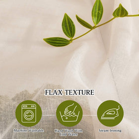 NICETOWN semi-sheer beige curtains grommets detail demonstrates easy installation on standard rods