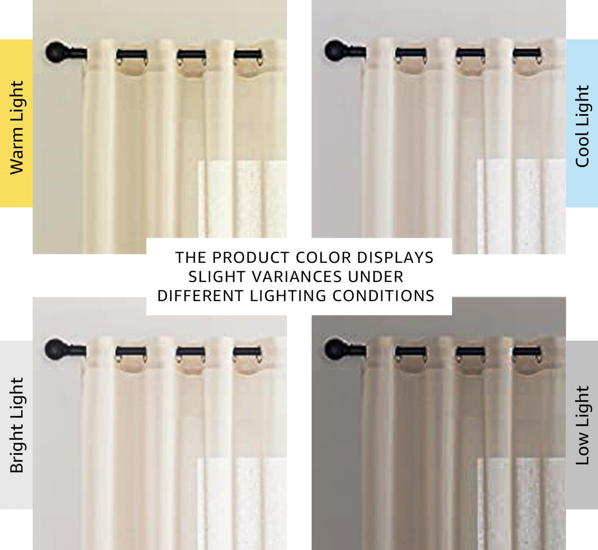 NICETOWN semi-sheer beige curtains linen texture closeup highlights luxe fabric and subtle grain