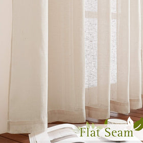 NICETOWN semi-sheer beige curtains pair setup emphasizes versatile styling for multiple rooms