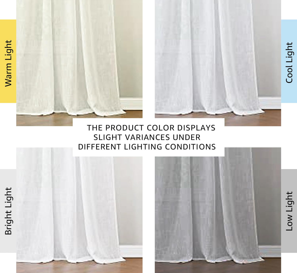 NICETOWN semitransparent linen weave gently filters daylight while preserving privacy.