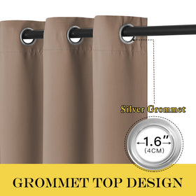 NICETOWN sliding-door curtain extra-wide panel, ideal for light control and room darkness.