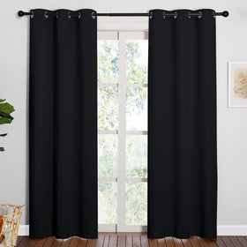 NICETOWN blackout curtains with six grommets ready for quick installation and smooth operation.