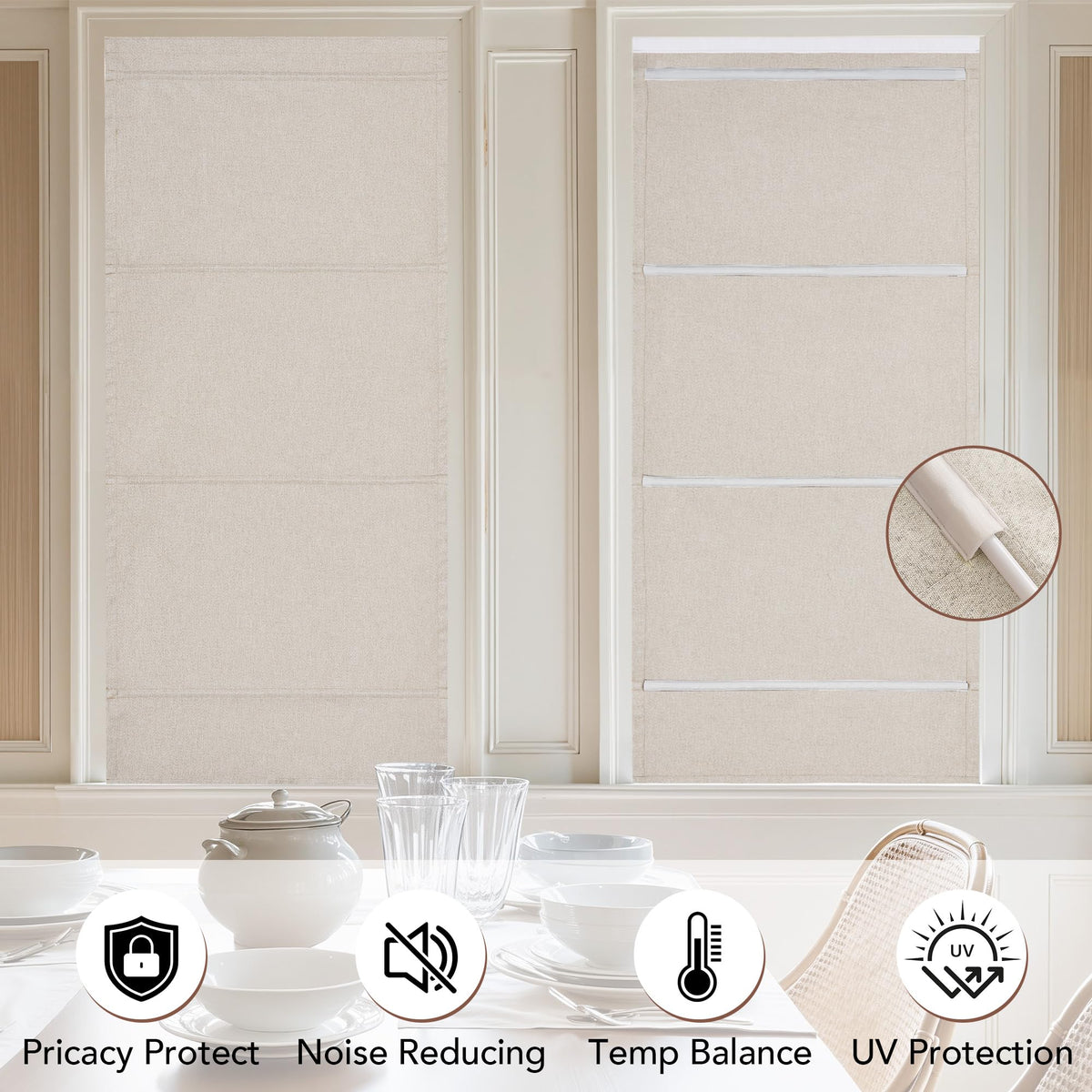 NICETOWN top adhesive-strip installation demonstrating damage-free mounting.