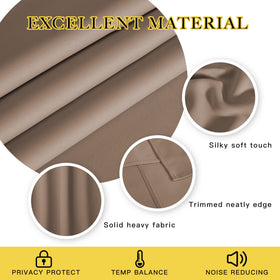 NICETOWN triple-weave fabric close-up, showcasing premium blackout material and smooth drape.