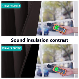 NICETOWN triple-weave curtain panel demonstrates balanced insulation and privacy.