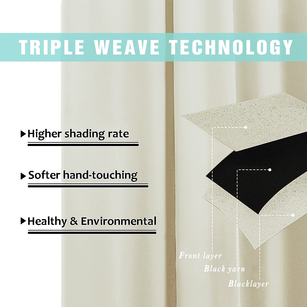 NICETOWN two-panel set provides full width coverage for wide windows.