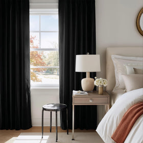 NICETOWN velvet blackout curtains hanging panel showcasing drape