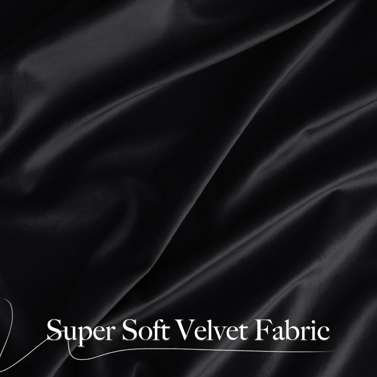 NICETOWN velvet blackout curtains living room setup with elegant drape