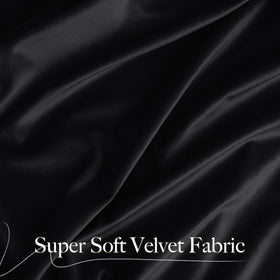 NICETOWN velvet blackout curtains living room setup with elegant drape