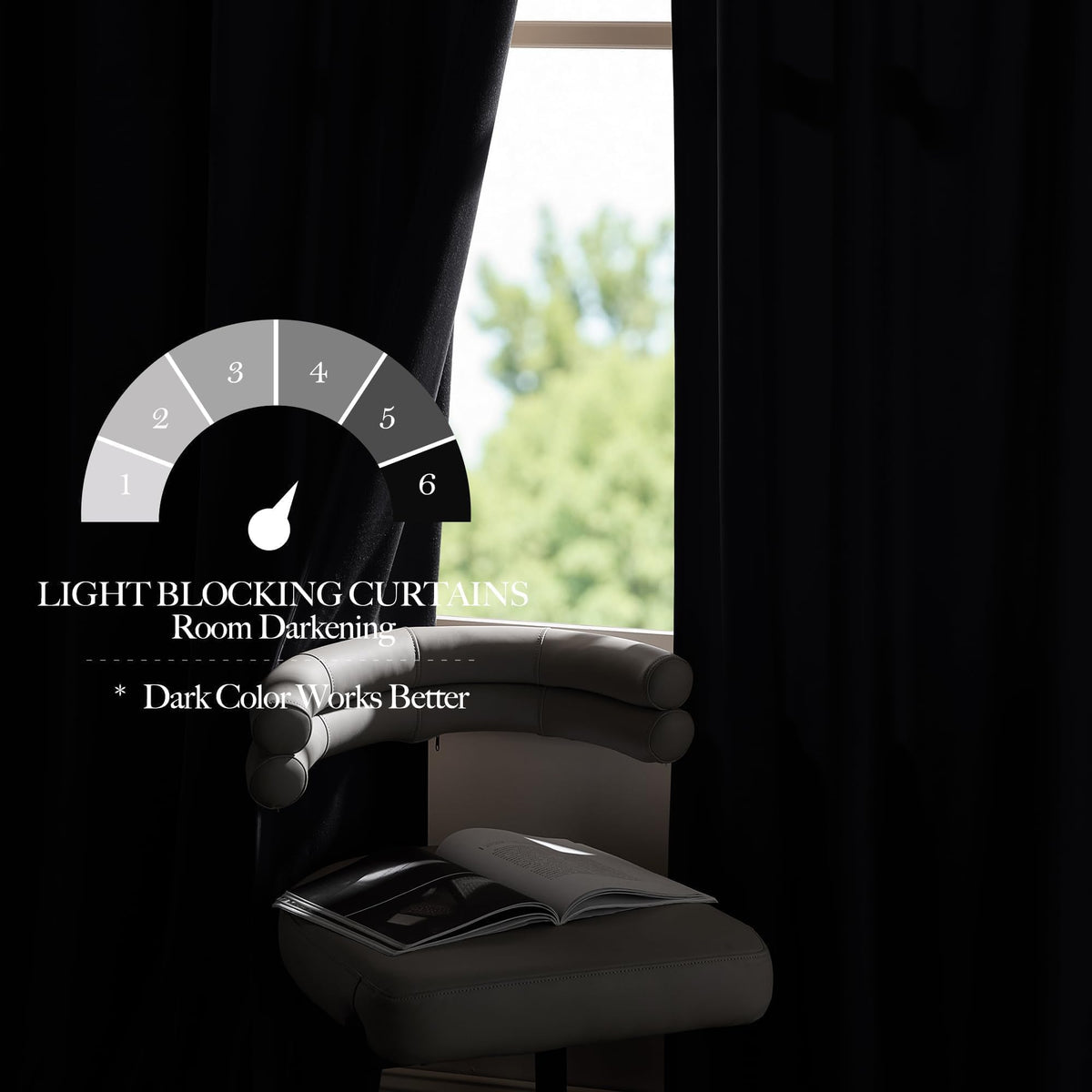 NICETOWN velvet blackout curtains thermal insulation feature