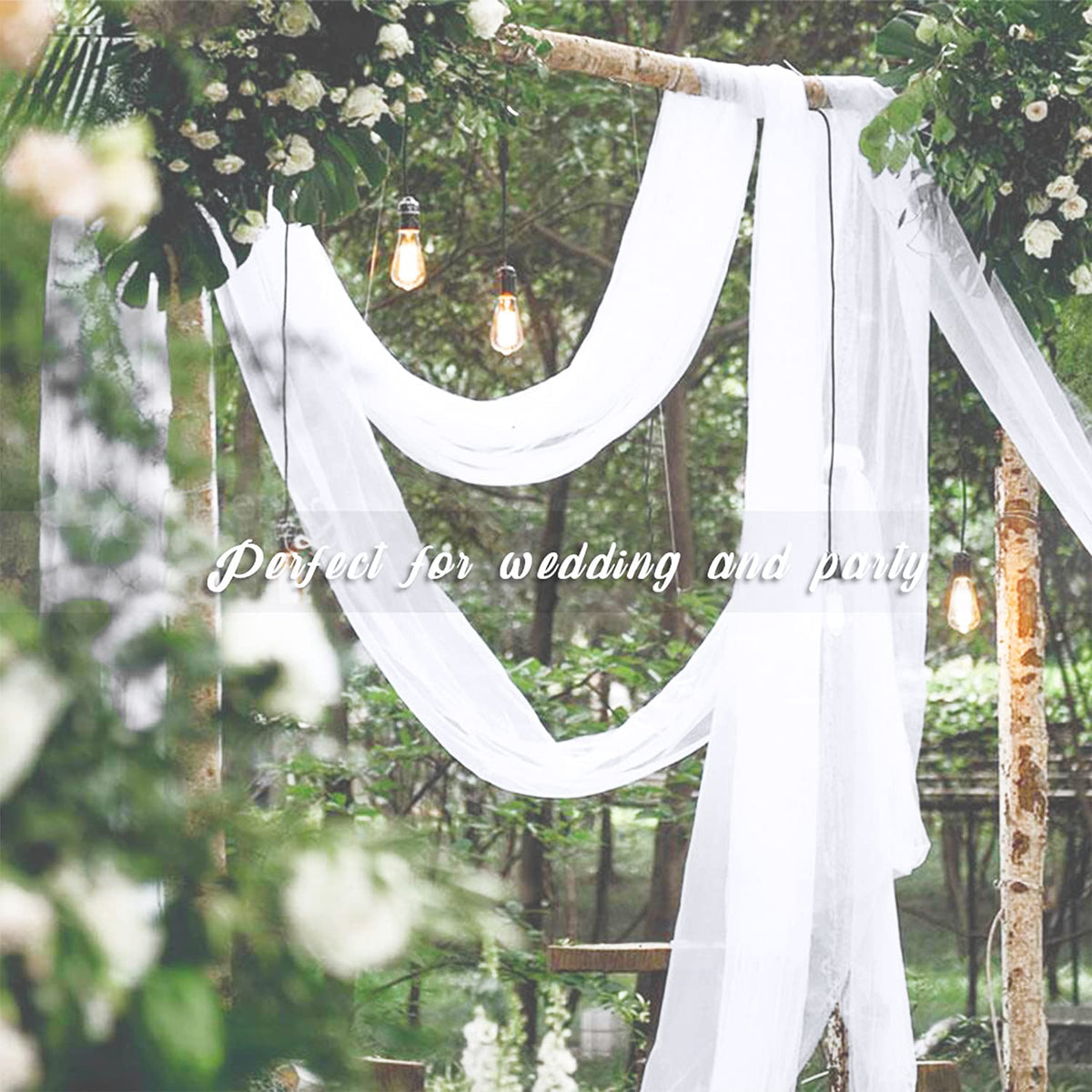 NICETOWN white voile curtain for events and home decor