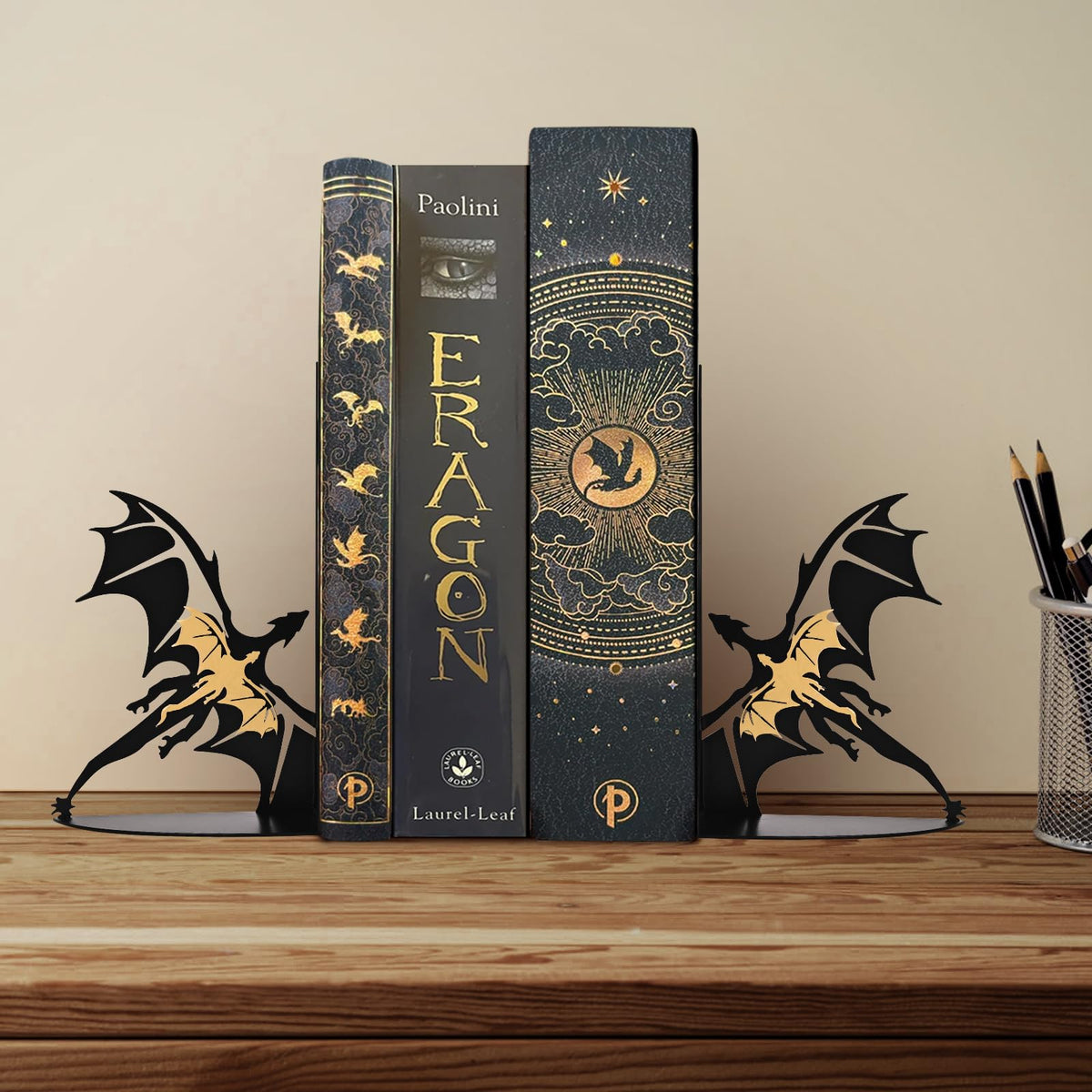 Nichake dragon bookends closeup showing detailed sculpting