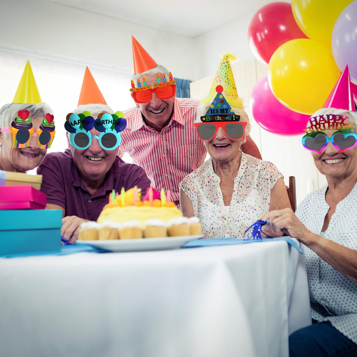 NICOWARM birthday glasses group photo prop boosts memorable pictures