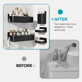 Nieifi rust-free ABS material supports durable bathroom caddy in wet environments.