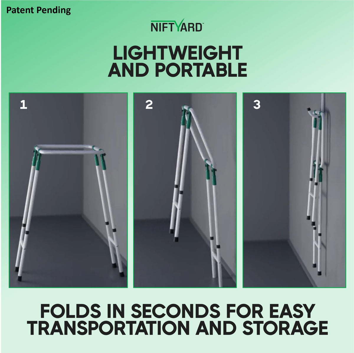 NiftYard curved clips secure bags without tearing.