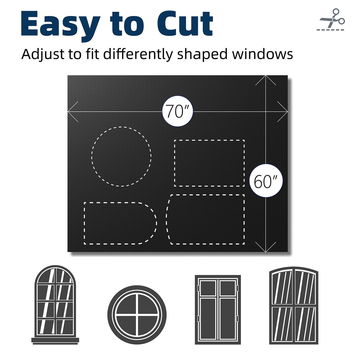 NIGHTON 100% blackout fabric provides full shade and heat control