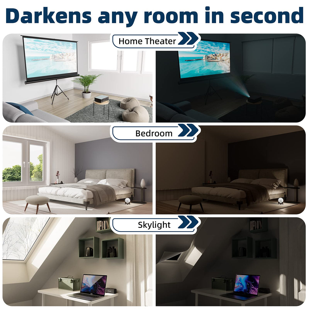 NIGHTON 100 percent blackout material blocks sunlight