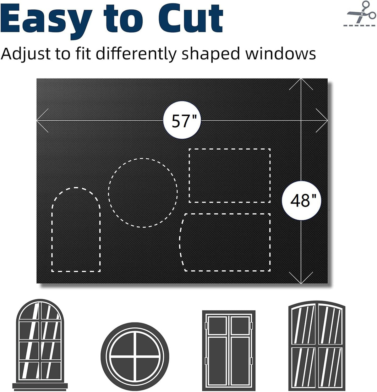 NIGHTON window with sun glare reduced by 100% blackout fabric