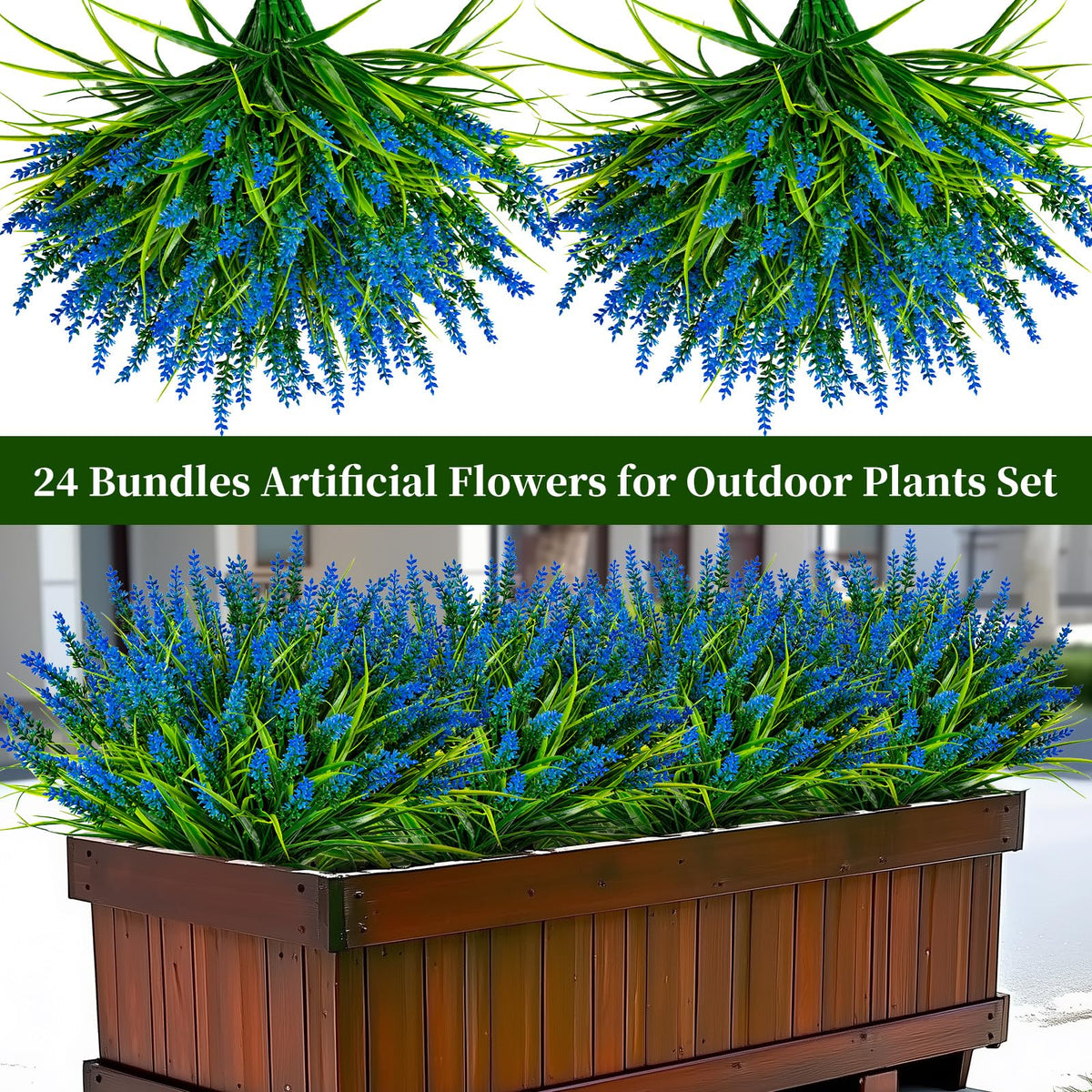 Nigirior window box decoration provides year-round color and texture.