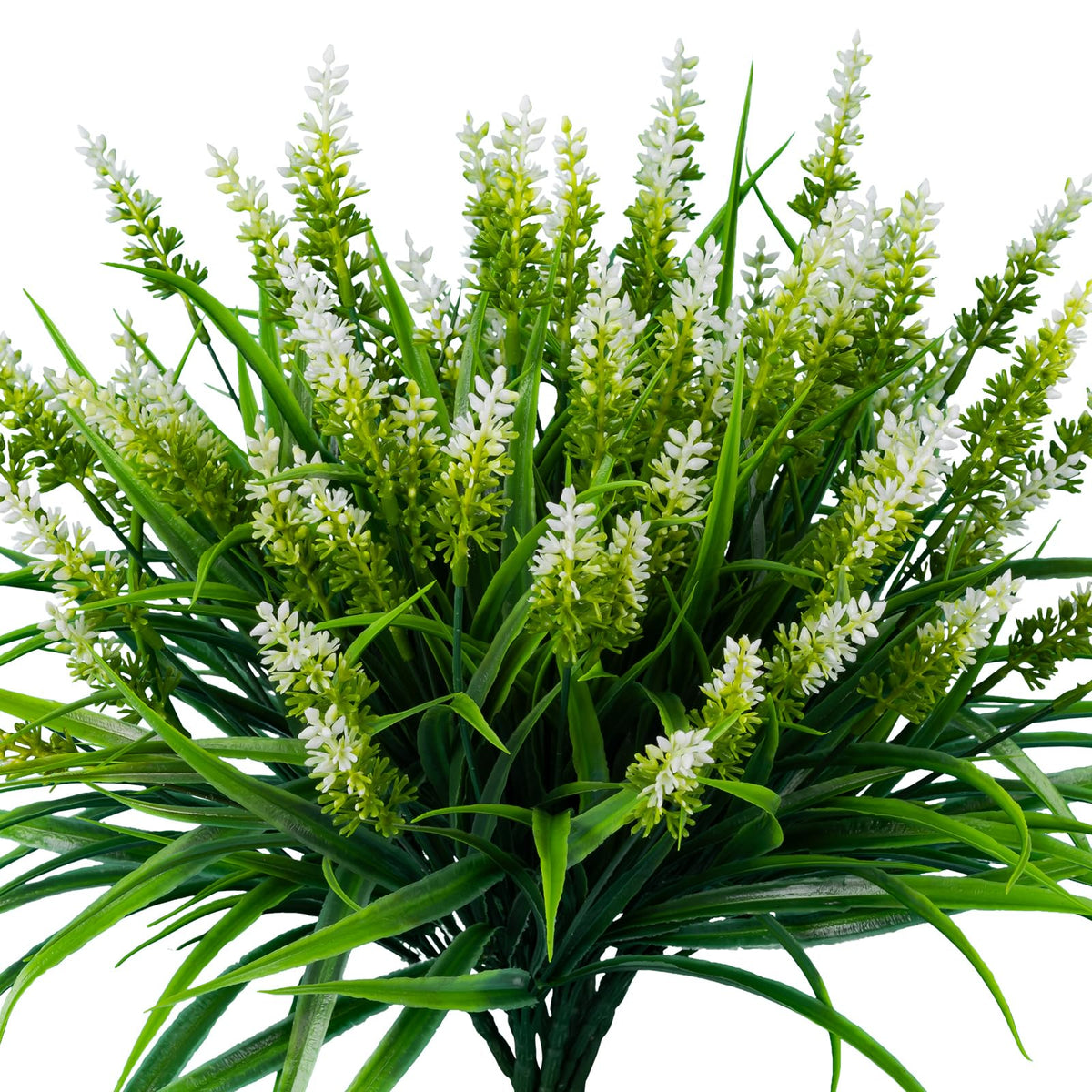 Nigirior artificial monkey grass faux bundle for lush garden accents.