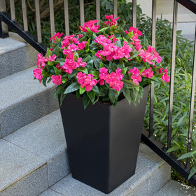 Nigirior Rose Red artificial flowers brighten planters with lifelike blooms.
