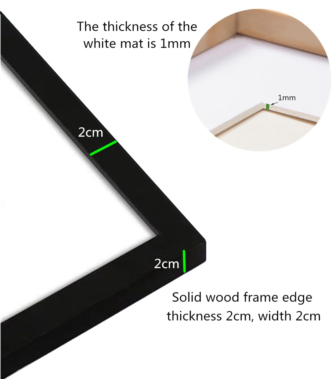 NIHO-JIUMA black frame supports horizontal and vertical art layouts