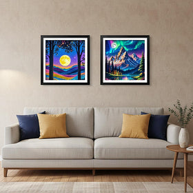 NIHO-JIUMA two-pack frame set packaged for easy wall display
