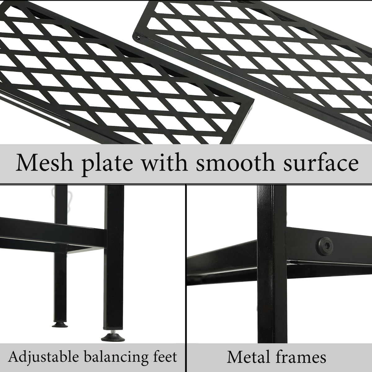 Nijoam closet and garage shoe rack in a black finish saves space.