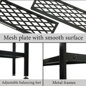 Nijoam closet and garage shoe rack in a black finish saves space.