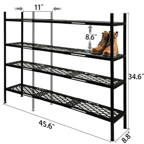Nijoam expandable stackable shelf demonstrates modular design for more shoes.