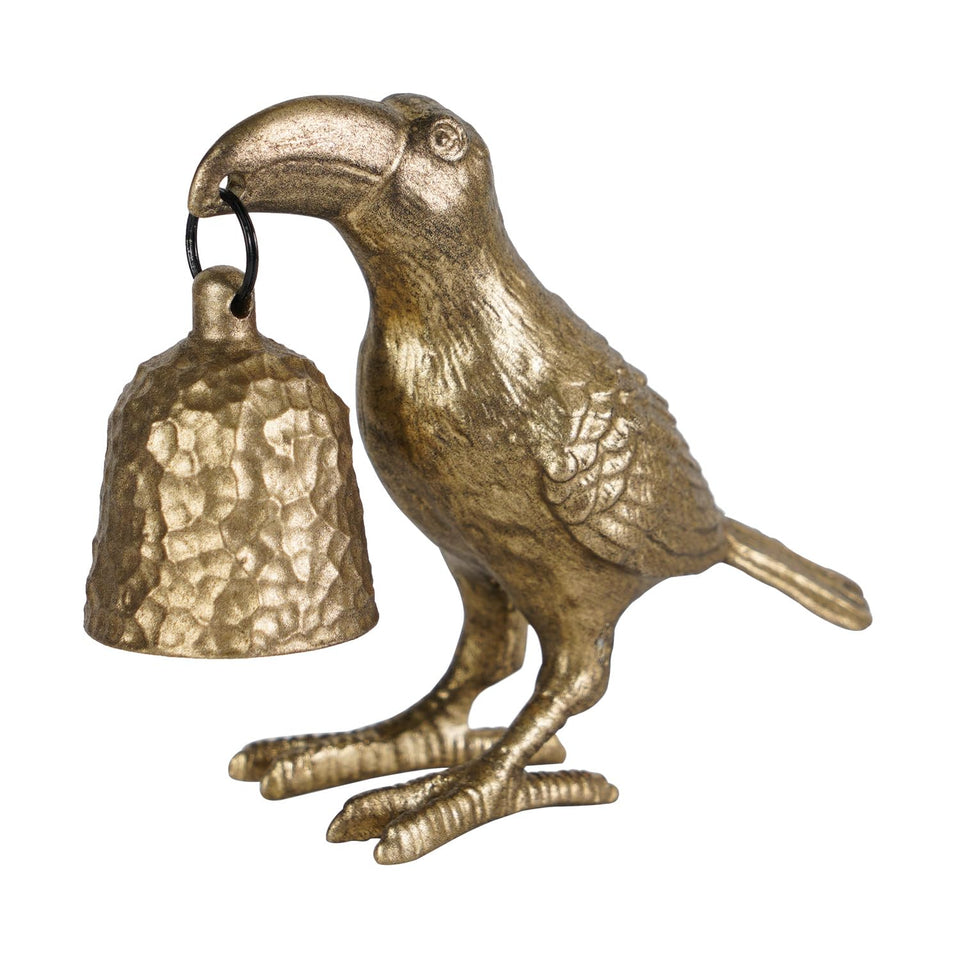 NIKKY HOME gold candle snuffer with bird design for elegant decor