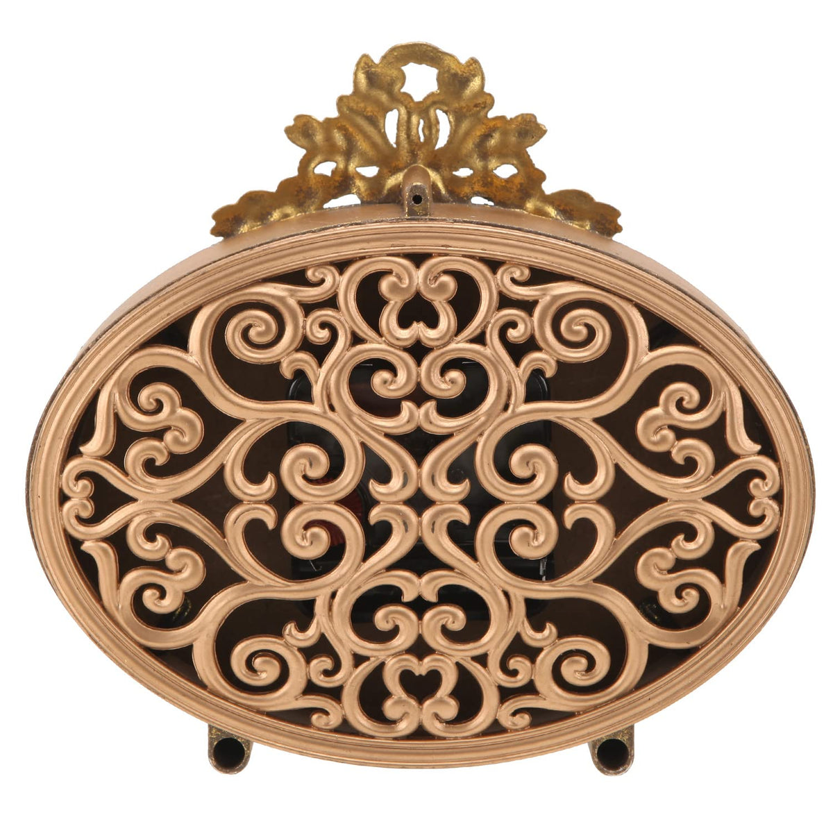 NIKKY HOME vintage tabletop clock gold on a study desk setup