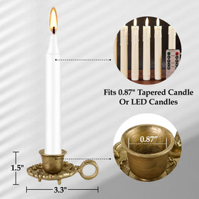 Wedding decor using gold candlesticks to enhance reception tables