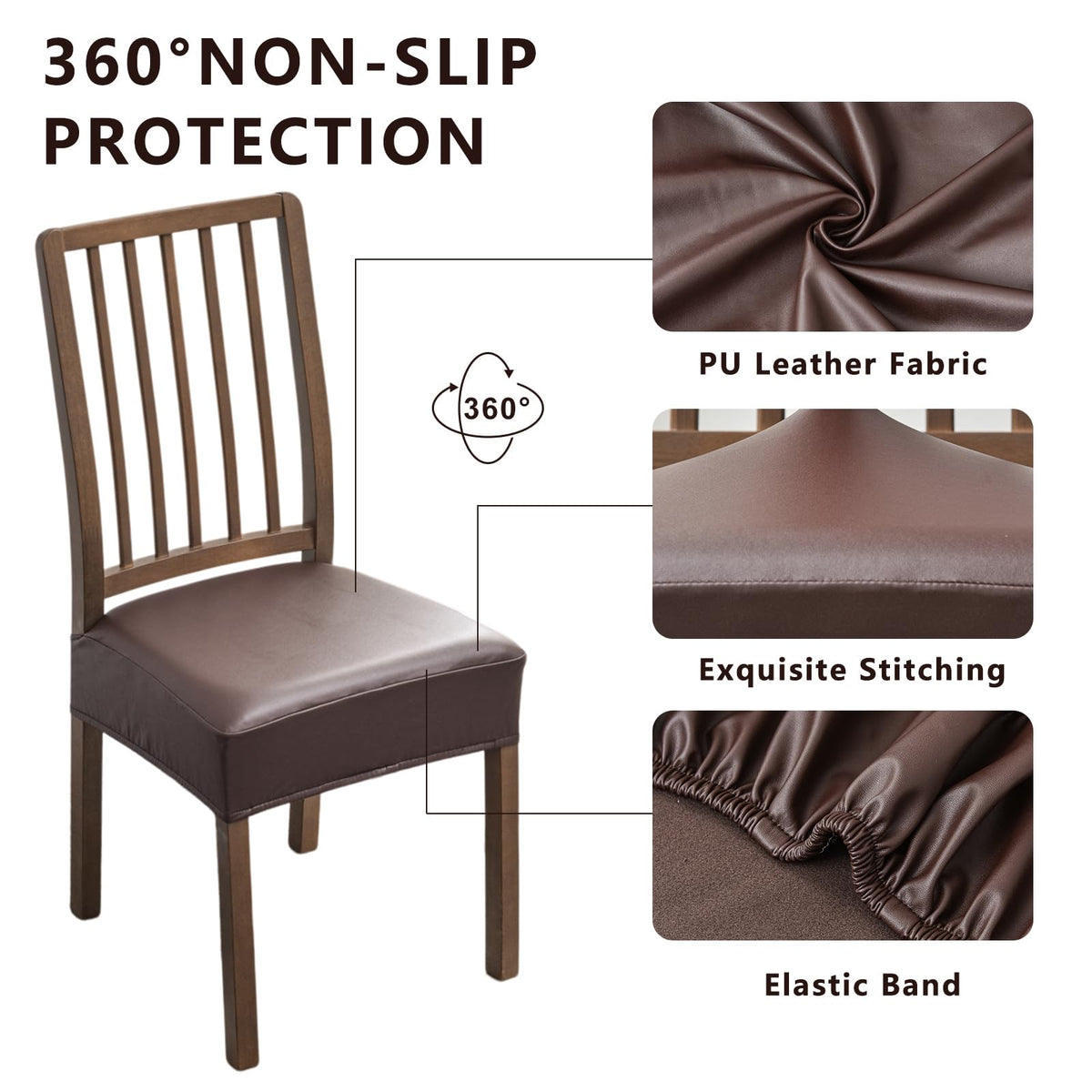 NILUOH coffee PU leather texture close-up highlights durable, spill-resistant surface.