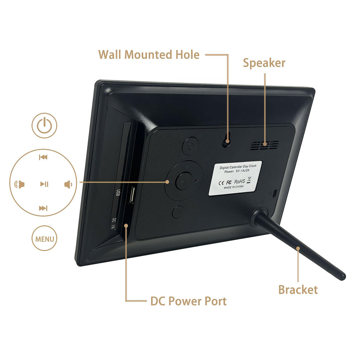 Nimukol digital alarm clock remote control enables effortless setup and quick use.