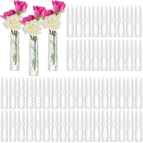 Ninehaoou 50-piece clear plastic bud vases ideal for wedding centerpieces