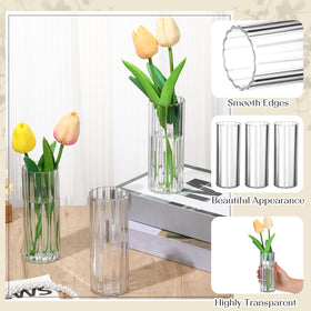 Ninehaoou cylinder vase centerpiece display highlights versatile styling for tables.