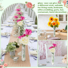 Ninehaoou lightweight durable clear vases for home or venue