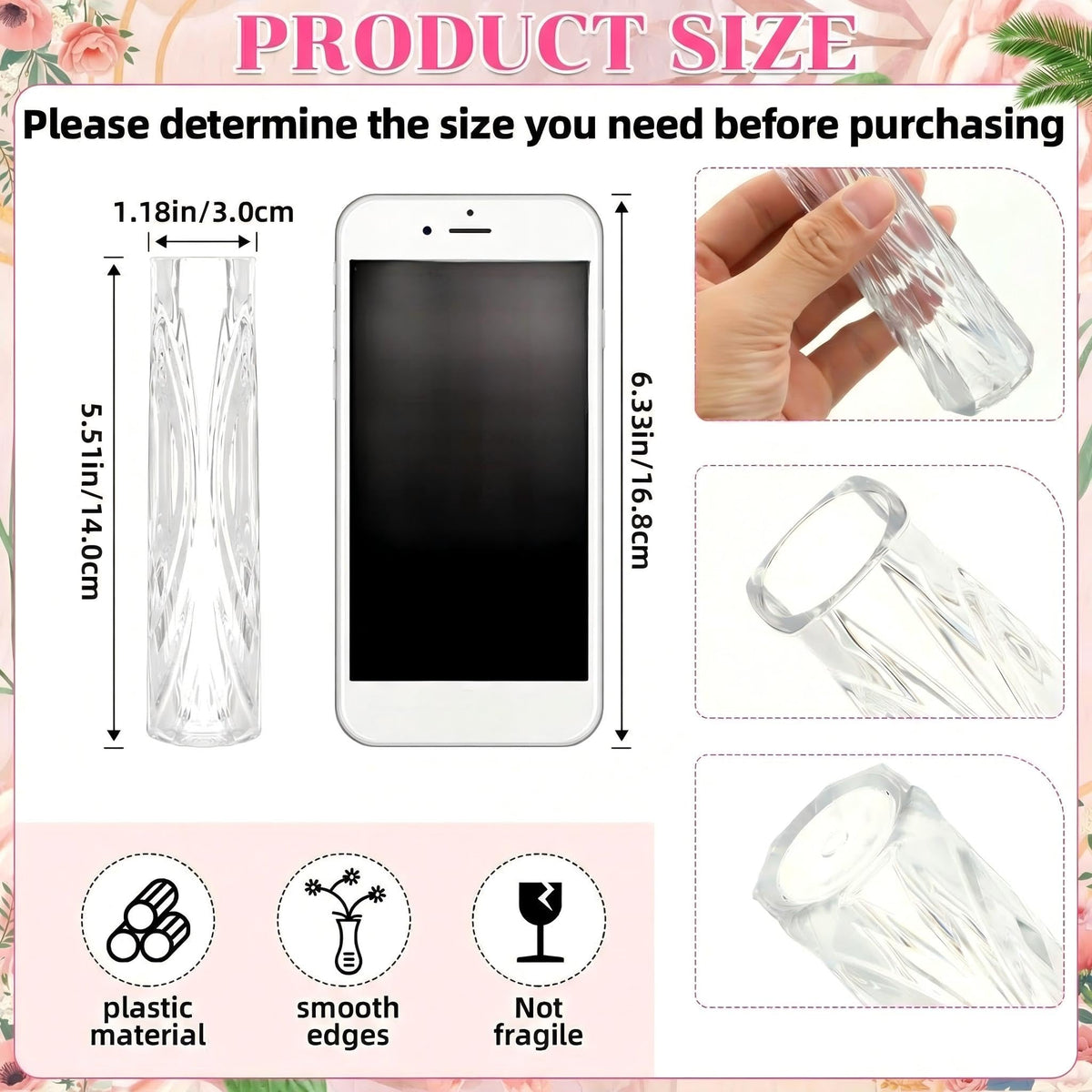 Ninehaoou small clear vase set perfect for dining table decor